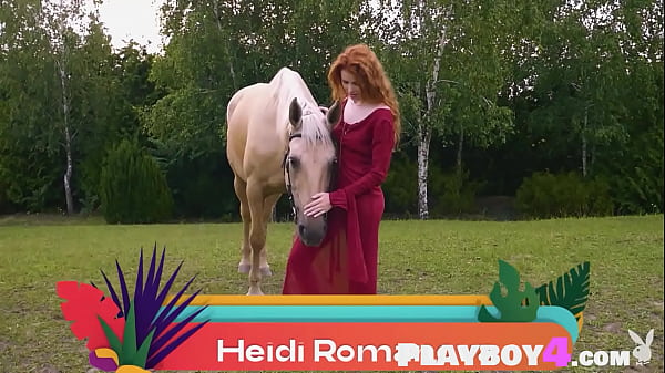 All natural redhead MILF babe Heidi Romanova posing naked and sexy model exposed hot body