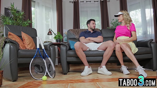 Big tits blonde French MILF Maya Rose wants anal score before tennis match