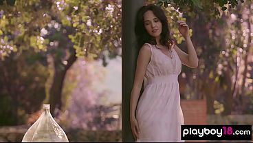 Lovely brunette German newcomer teen Bianka Helen reveals her sweet pussy