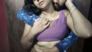 Hot Saree Romance – Bhabhi and Devar Lip Lock with Boobs Pressing Part -2