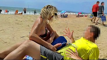 The stranger was indignant but cum in front of everyone.